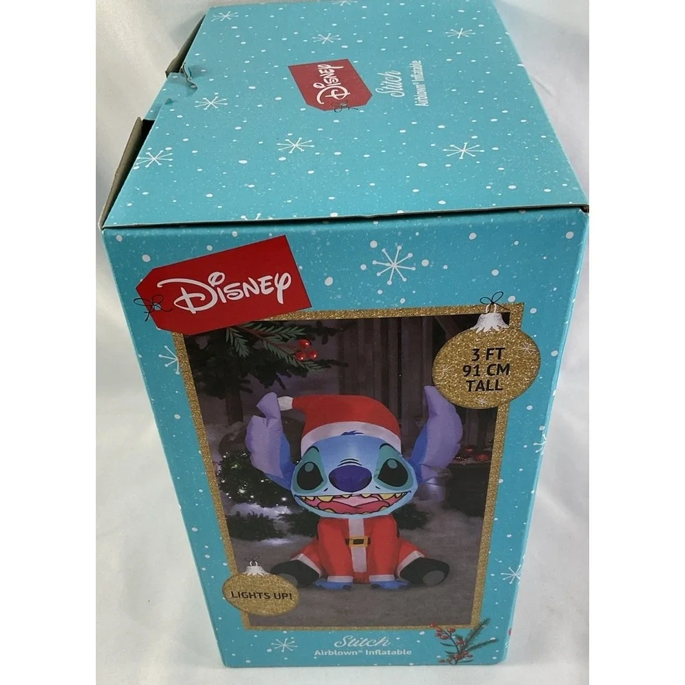Disney 3 ft Stitch in Santa Suit Airblown Inflatable Gemma Lights Up